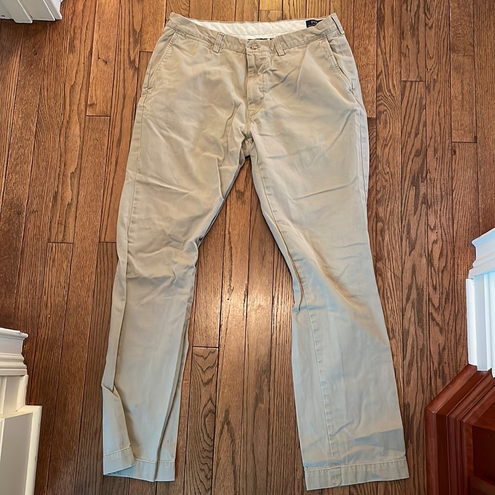 Polo Ralph Lauren 36/34 and 36/32 Flat Front Khaki Chino Classic fit